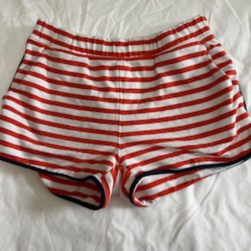 JCREW casual, beach/swim cover shorts size small, blue, white, red